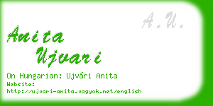 anita ujvari business card